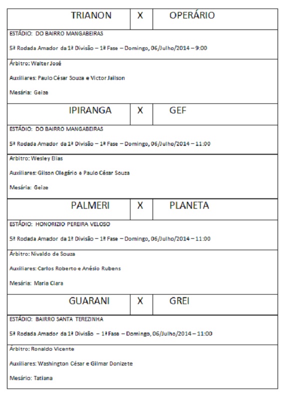 Arbitragem 5ª rodada Amadorão - 3